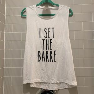 NWOT “I Set the Barre” Workout Tank